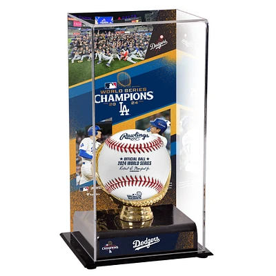 Vitrine de présentation sublimée avec image des champions de la série mondiale 2024 des Dodgers de Los Angeles