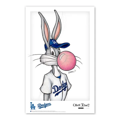 Bugs Bunny Los Angeles Dodgers 11"x 17" Looney Tunes affiche imprimée