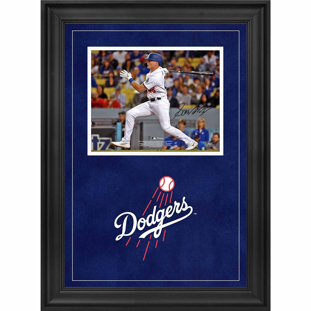 Gavin Lux Los Angeles Dodgers Deluxe Framed Autographed 8" x 10" 2019 NLDS Game 1 Pinch-Hit Home Run Photograph