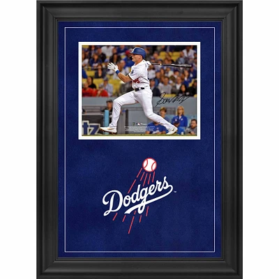 Gavin Lux Los Angeles Dodgers Deluxe Framed Autographed 8" x 10" 2019 NLDS Game 1 Pinch-Hit Home Run Photograph