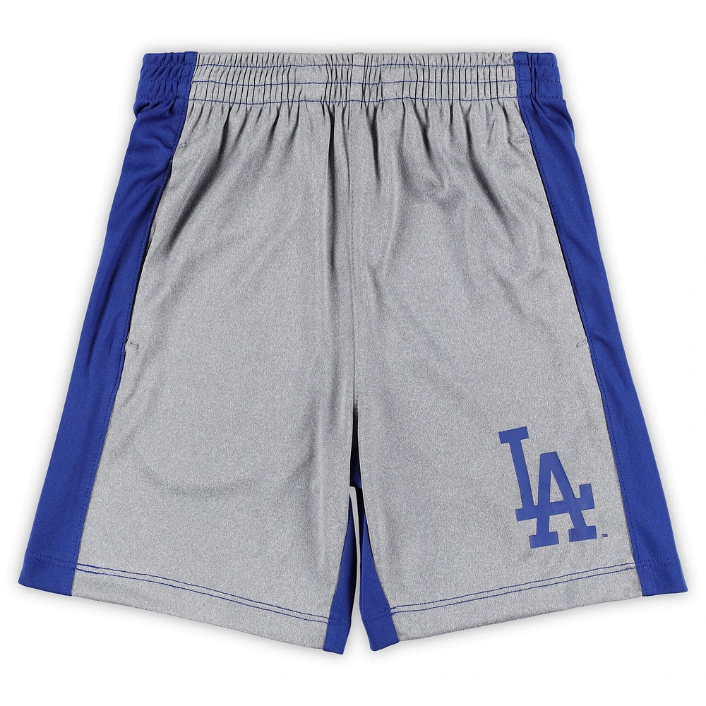 Infant Royal/Heather Gray Los Angeles Dodgers Stealing Homebase 2.0 T-Shirt & Shorts Set