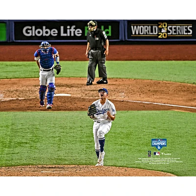 Julio Urias Los Angeles Dodgers Unsigned 2020 MLB World Series Champions Final Out Photograph