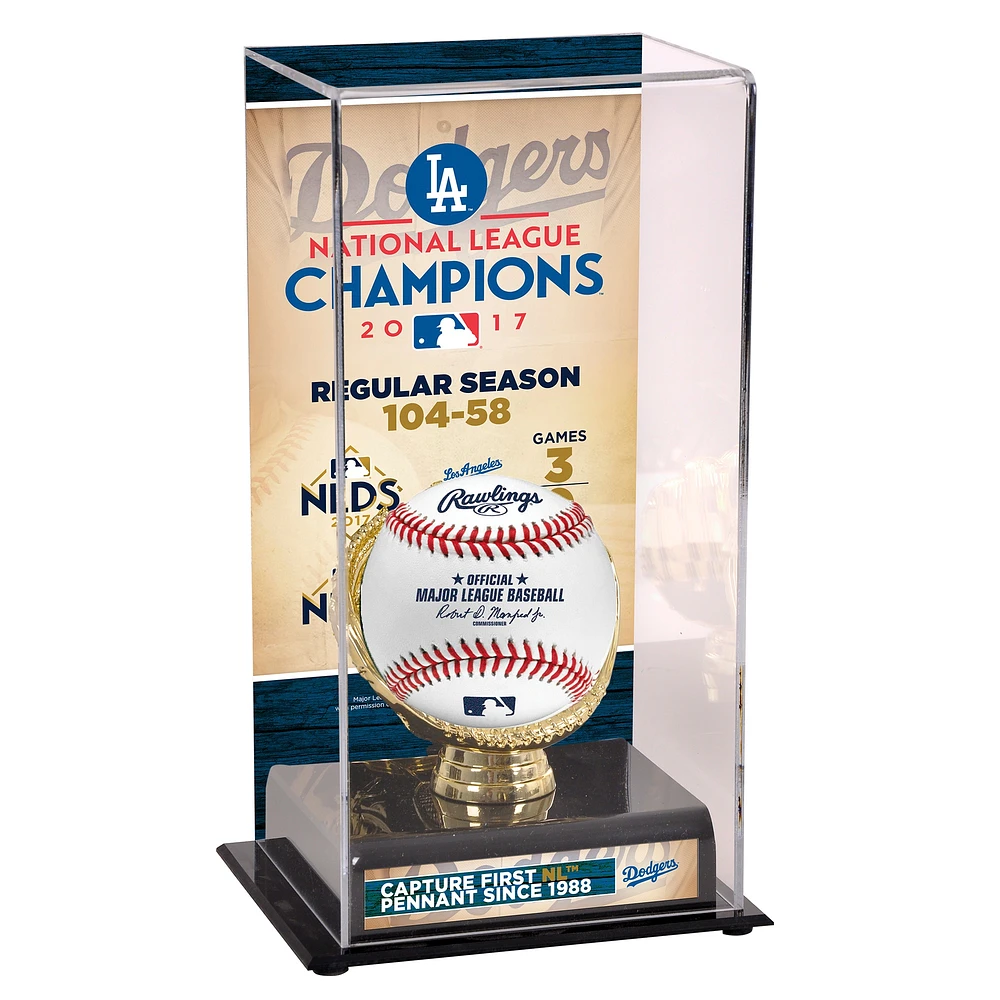 Los Angeles Dodgers 2017 MLB National League Champions Sublimated Display Case with Image