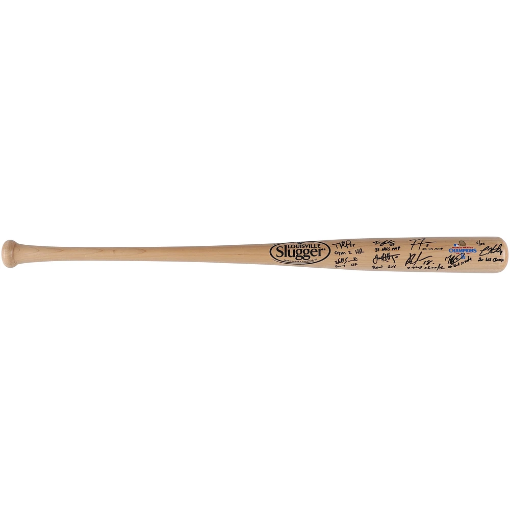 Los Angeles Dodgers Autographed 2024 World Series Champions Louisville Slugger Commemorative Bat with 8 Signatures and Multiple Inscriptions - Limited Edition of 25