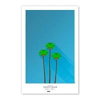 Los Angeles Dodgers Dodger Stadium 11'' x 17'' Palm Tree Minimalist Stadium Poster Art Print