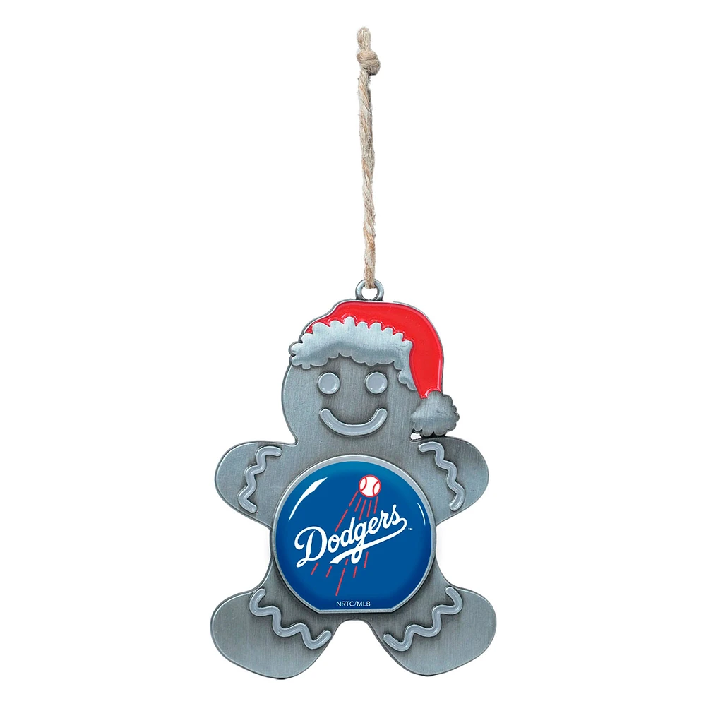 Los Angeles Dodgers Gingerbread Metal Ornament