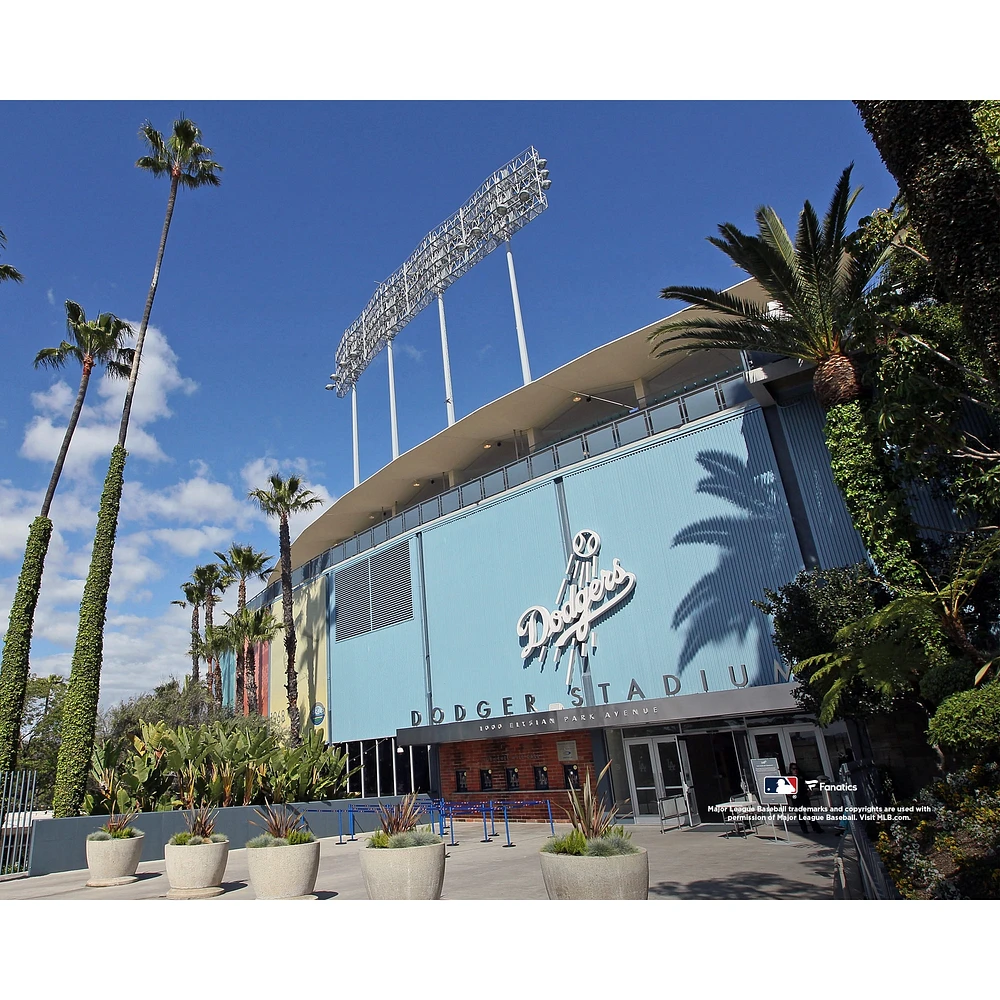Photographie non signée du Dodger Stadium des Dodgers de Los Angeles à l'extérieur stade