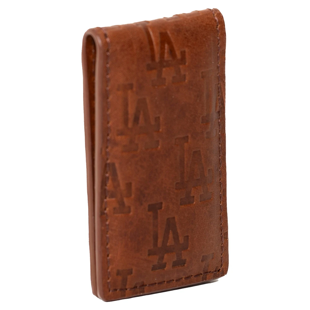 Lusso Brown Los Angeles Dodgers Sammy Magnetic Money Clip