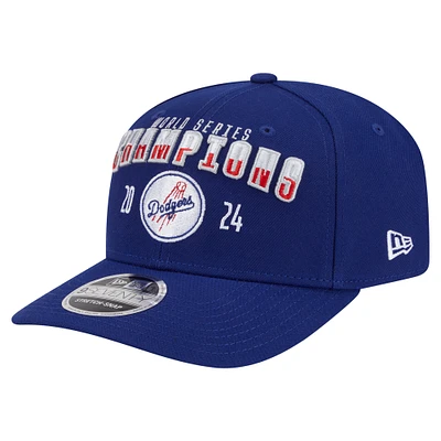 Casquette ajustable 9SEVENTY pour homme New Era Royal Los Angeles Dodgers Champions de la Série mondiale 2024