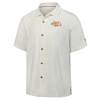 Men's Tommy Bahama  White Los Angeles Dodgers Grand Slam Bay Camp Button-Up Shirt