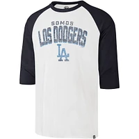 T-shirt à manches 3/4 crème '47 pour hommes des Dodgers de Los Angeles City Connect Crescent Franklin Raglan