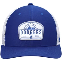 Men's '47 Royal/White Los Angeles Dodgers 2022 Spring Training Panorama Trucker Snapback Hat