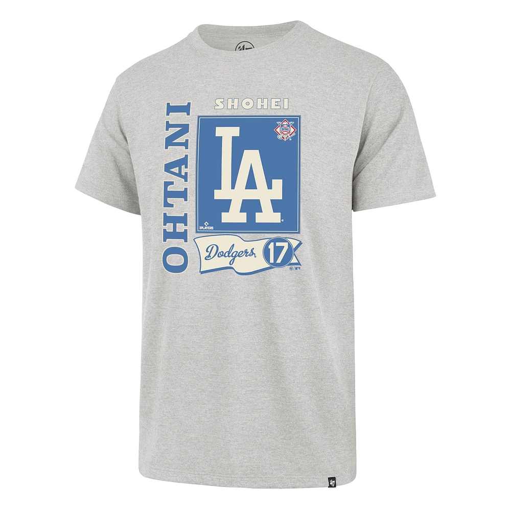 Men's '47 Shohei Ohtani Gray Los Angeles Dodgers Franklin T-Shirt