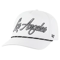 Men's '47 White Los Angeles Dodgers Overhand Speckle Hitch Rope Adjustable Hat