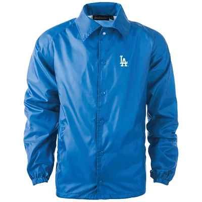 Veste coupe-vent raglan à bouton-pression pour hommes des Dunbrooke Royal Los Angeles Dodgers Coach's
