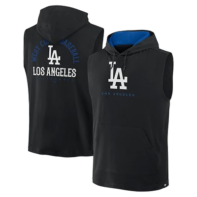 Sweat à capuche sans manches Fire Speed ​​des Los Angeles Dodgers Fanatics pour homme, noir