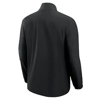 Men's Fanatics Black Los Angeles Dodgers Front Office Micro Tonal Full-Zip Jacket