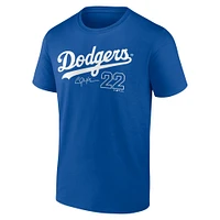 Men's Fanatics Clayton Kershaw Royal Los Angeles Dodgers Player Name & Number T-Shirt