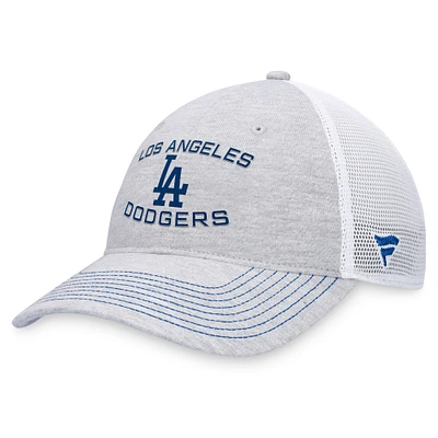 Casquette réglable gris Los Angeles Dodgers Trucker Fanatics pour hommes