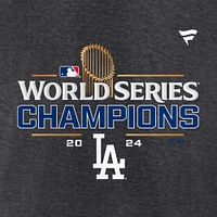 Men's Fanatics  Heather Charcoal Los Angeles Dodgers 2024 World Series Champions Locker Room T-Shirt