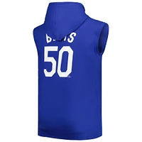 Men's Fanatics Mookie Betts Royal Los Angeles Dodgers Name & Number Muscle Tank Hoodie