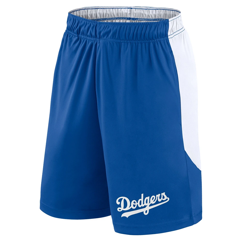 Men's Fanatics Royal/White Los Angeles Dodgers Launch Polyester Shorts