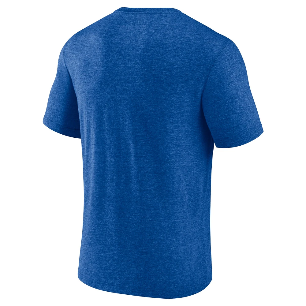Men's Fanatics Royal Los Angeles Dodgers Exclusive Neon Tri-Blend T-Shirt