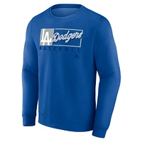 Men's Fanatics Royal Los Angeles Dodgers Focus Fleece Pullover Sweatshirt