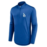 Men's Fanatics Royal Los Angeles Dodgers Quarterback Quarter-Zip Top