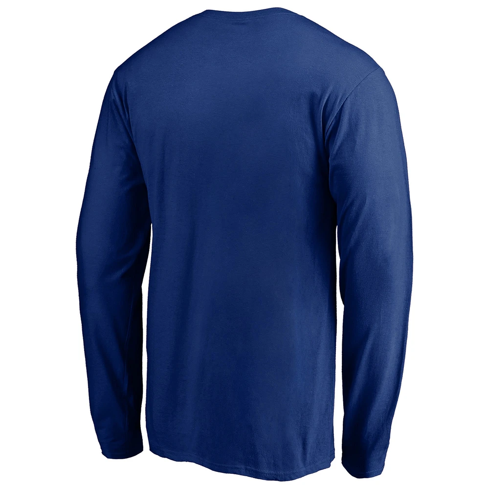 Men's Fanatics Royal Los Angeles Dodgers Team Logo Lockup Long Sleeve T-Shirt