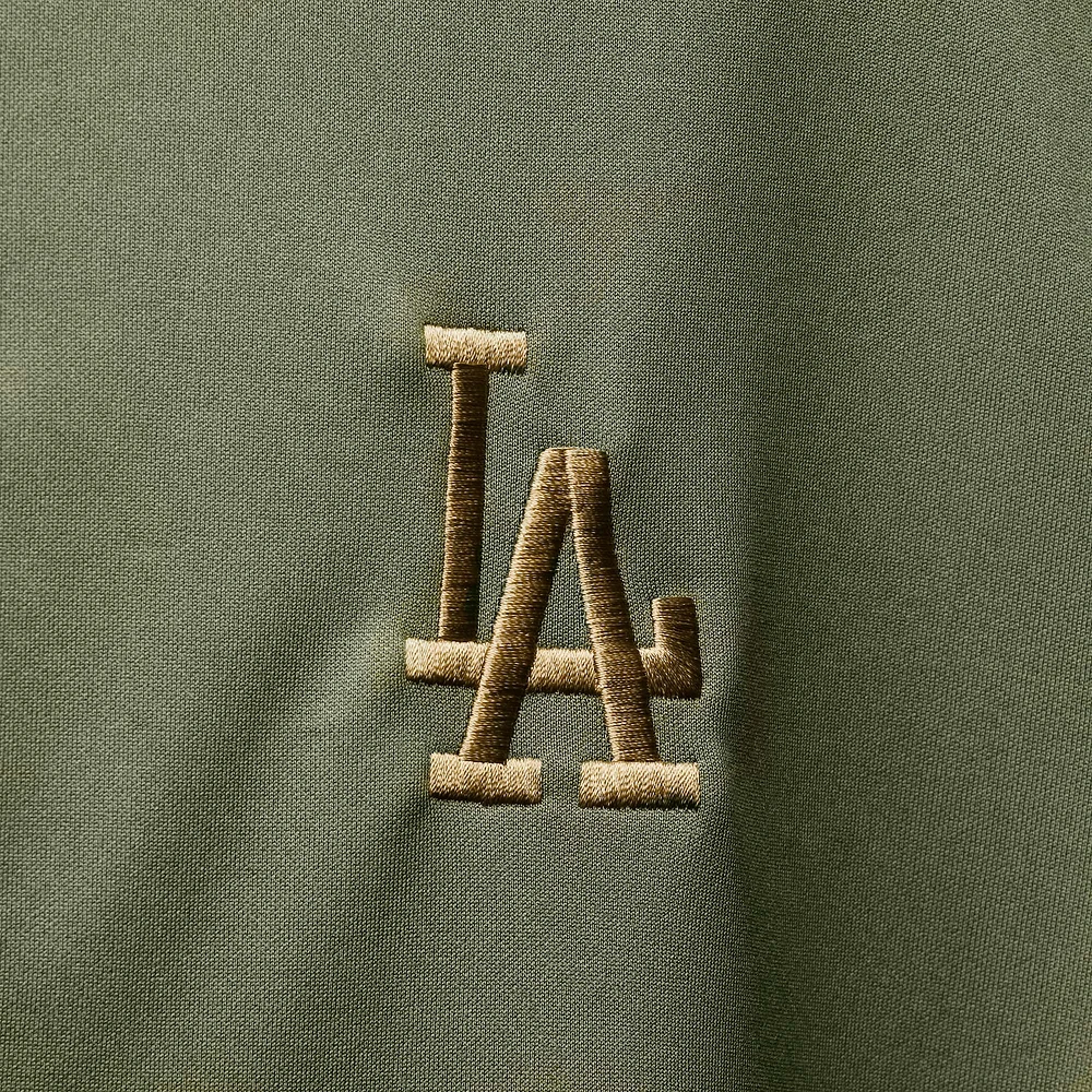 Men's Levelwear Olive Los Angeles Dodgers Delta Pursue Quarter-Zip Jacket