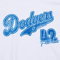 T-shirt de joueur blanc la collection Cooperstown des Dodgers Los Angeles Jackie Robinson Mitchell & Ness pour hommes