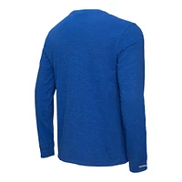 Men's Mitchell & Ness Royal Los Angeles Dodgers Arched Logo Slub Long Sleeve T-Shirt