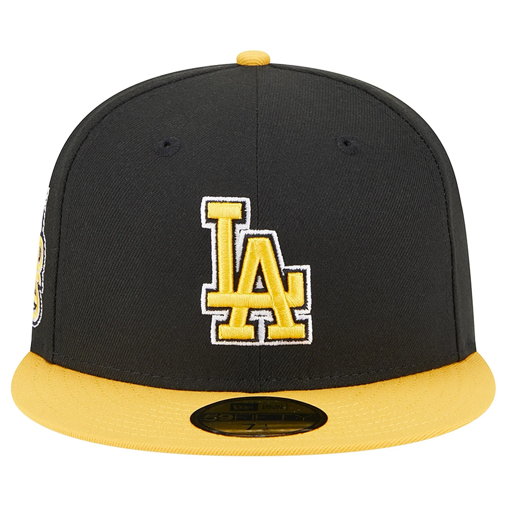 Men's New Era Black/Gold Los Angeles Dodgers 59FIFTY Fitted Hat