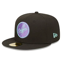 Men's New Era Black Los Angeles Dodgers 40th Anniversary Light 59FIFTY Fitted Hat
