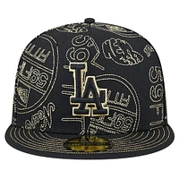 Men's New Era Black Los Angeles Dodgers 59FIFTY Day Fitted Hat