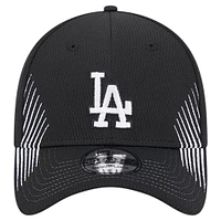 Men's New Era Black Los Angeles Dodgers Active Dash Mark 39THIRTY Flex Hat