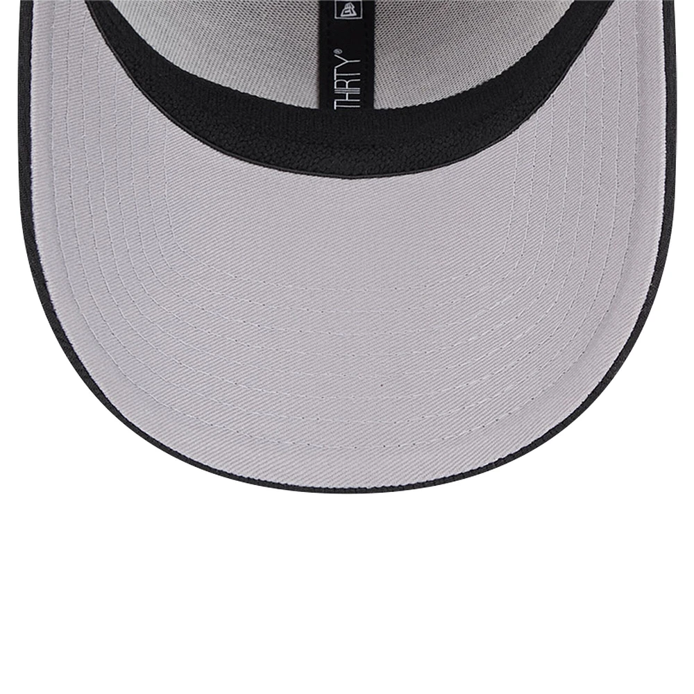 Men's New Era Black Los Angeles Dodgers Active Dash Mark 39THIRTY Flex Hat