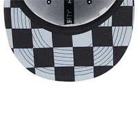 Men's New Era Black Los Angeles Dodgers Checkered Undervisor 59FIFTY Fitted Hat