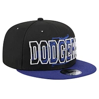 Men's New Era Black Los Angeles Dodgers Splatter 9FIFTY Snapback Hat