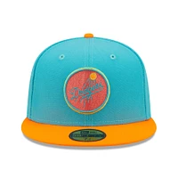 Casquette ajustée 59FIFTY Vice Highlighter des Los Angeles Dodgers New Era pour homme, bleu/orange