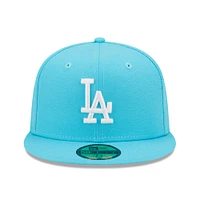 Men's New Era Blue Los Angeles Dodgers Vice Highlighter Logo 59FIFTY Fitted Hat