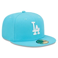 Men's New Era Blue Los Angeles Dodgers Vice Highlighter Logo 59FIFTY Fitted Hat