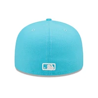 Men's New Era Blue Los Angeles Dodgers Vice Highlighter Logo 59FIFTY Fitted Hat