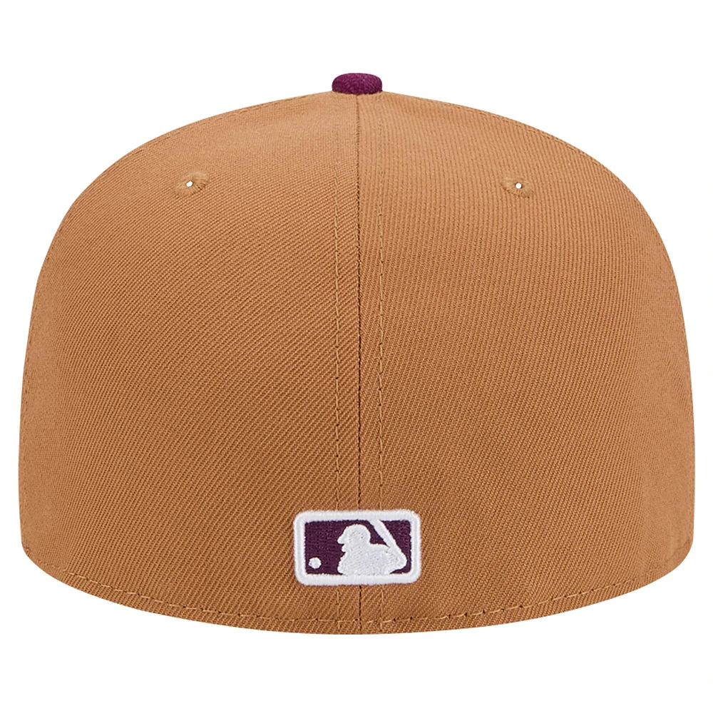 Men's New Era Brown/Purple Los Angeles Dodgers Two-Tone Color Pack 59FIFTY Fitted Hat