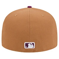 Men's New Era Brown/Purple Los Angeles Dodgers Two-Tone Color Pack 59FIFTY Fitted Hat