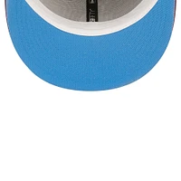 Men's New Era Cardinal Los Angeles Dodgers 2020 World Series Air Force Blue Undervisor 59FIFTY Fitted Hat