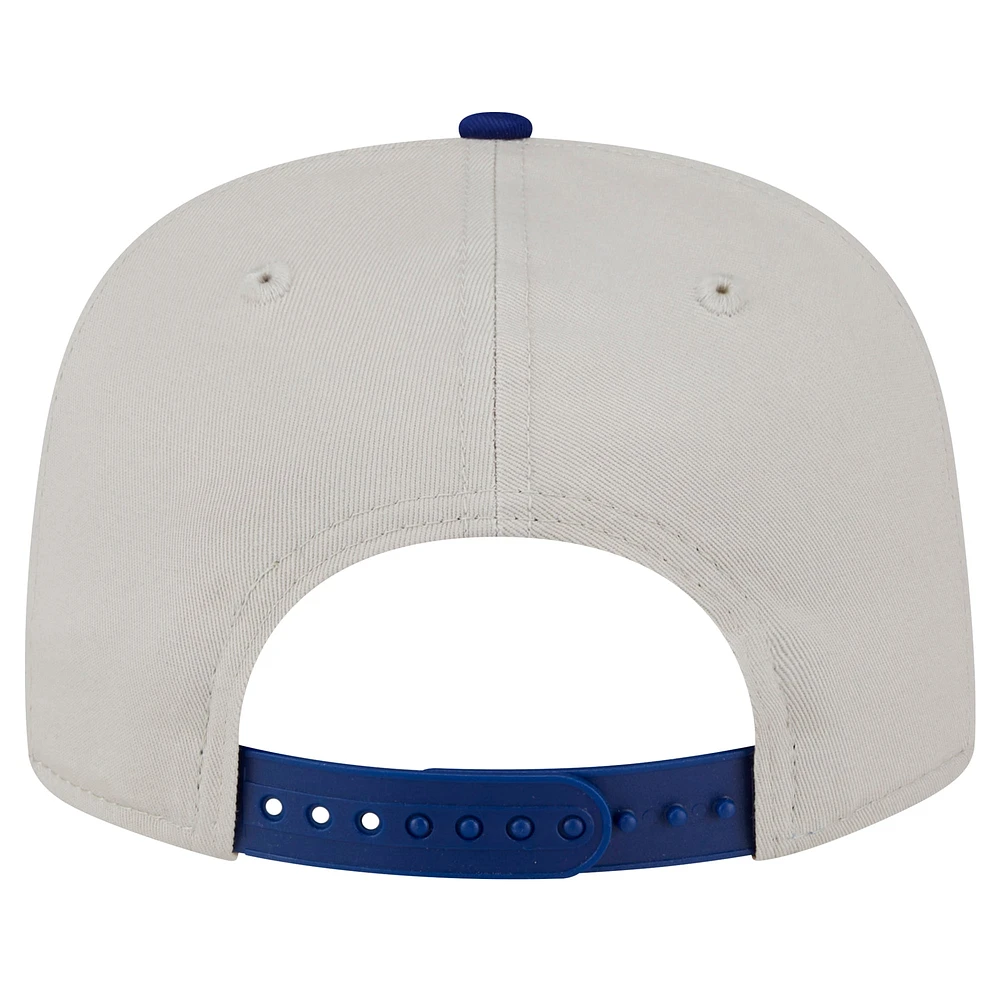 Men's New Era Cream Los Angeles Dodgers Iron Golfer Snapback Hat