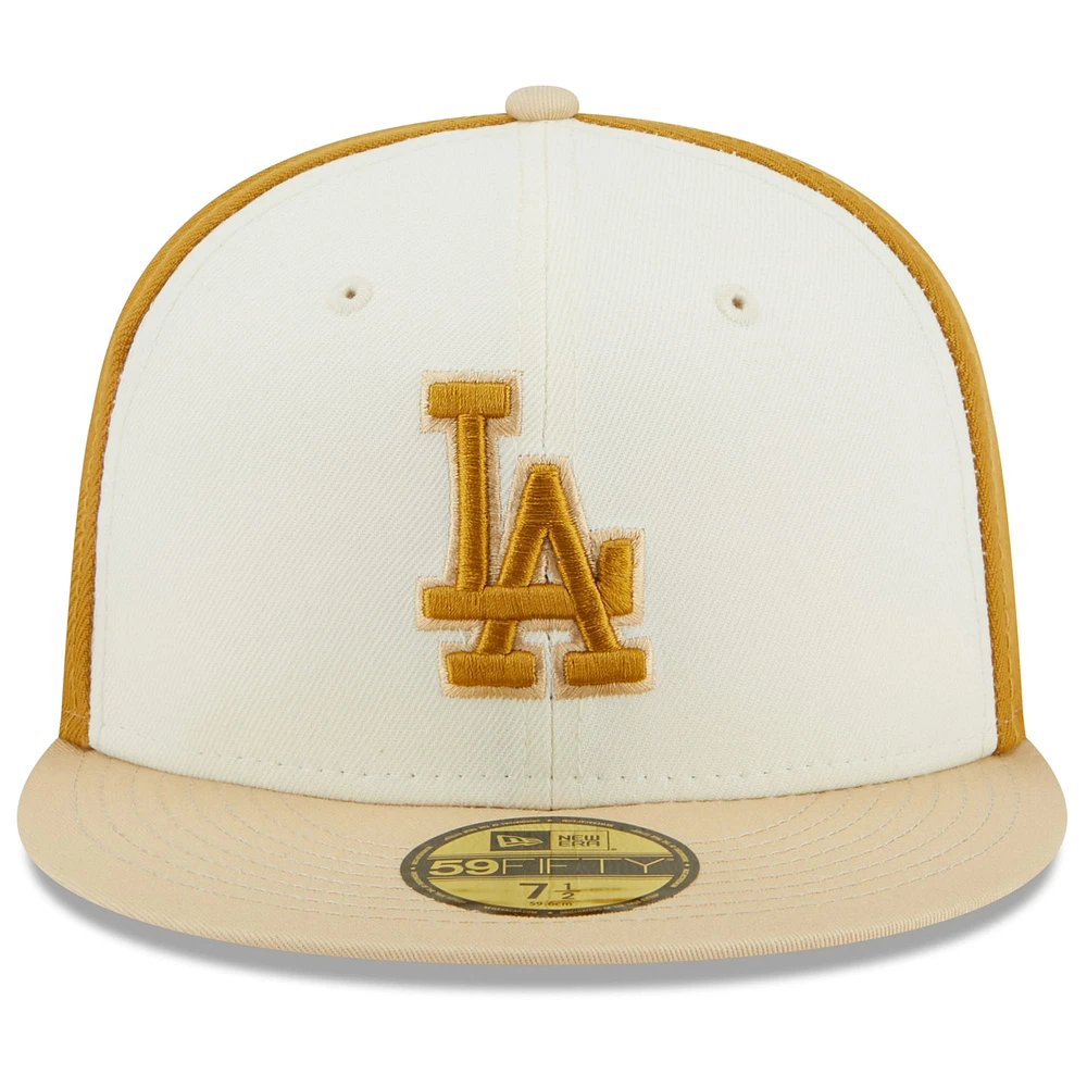 Casquette ajustée 59FIFTY 50e anniversaire des Dodgers de Los Angeles New Era or/crème pour homme