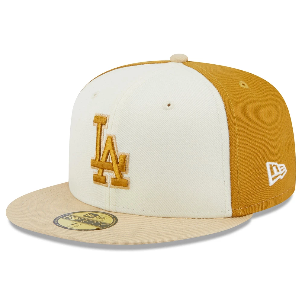 Casquette ajustée 59FIFTY 50e anniversaire des Dodgers de Los Angeles New Era or/crème pour homme